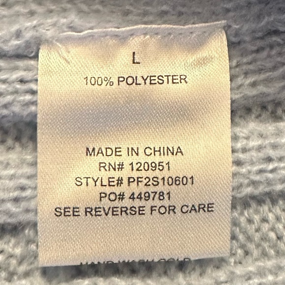 NWT Pink Rose Blue Button Down Knit Sweater Vest - women’s large - Picture 8 of 10